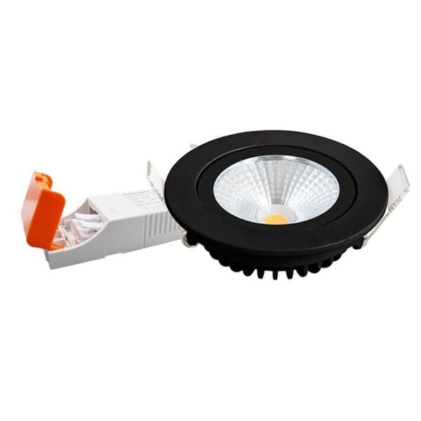 Utvendig Sort Led Spott Lavtbyggende (23mm) – Ip65 Warmdim