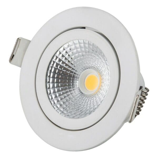 Hvit Led Spott Lavtbyggende (26mm) – Ip44 Warmdim